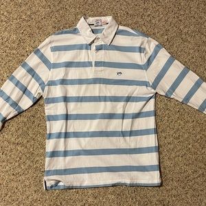 Southern Tide - Long-sleeve Collared Shirt 
Size - Medium 
Color - White & Blue